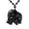 ASGIFT Obsidian Lucky Necklace Power Stone Amulet Protection Pendant with Adjustable Bead Chain Healing Crystal Spiritual Gift