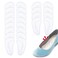 Correct Position Arch Support Shoe Insoles for Flat Feet, Gel Arch Inserts for Plantar Fasciitis, Adhesive Arch Pad for Relieve Pressure and Feet Pain- 12 Pairs (Clear)
