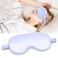 Sleep Mask, Silk Sleeping Eye Mask for Women Men, Adjustable Light Comfy Eye Sleep Shade Cover, Blindfold for Travel Yoga Nap (Blue)