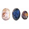 MIMOSA Irregular Polished Labradorite Palm Stones,Banded Agate,Floral Agate[3PCS]