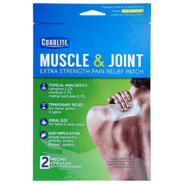 Coralite Pain Relieving Patch - Extra Strength Joint &amp; Muscle Pain Relief Patches for Back Pain, Muscle Soreness and Joint Pain, 2 Patches Per Pack (24 Pack)