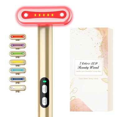 Face-Massager, Red Light Therapy for Face, Facial Light Therapy Device, Led Light Therapy 7 Colors Light Therapy Skin Care Tool at Home