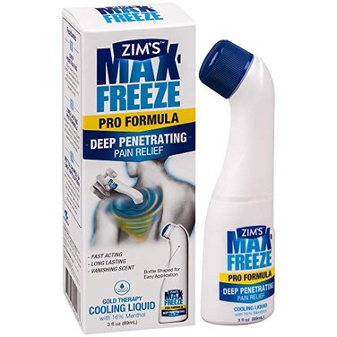Zim's Max Freeze Pain Relief Topical Analgesic Cooling Liquid for Muscles and Joints Associated with Backaches, Arthritis, Strains, Bruises &amp; Sprains, Clear, 3 Fl Oz