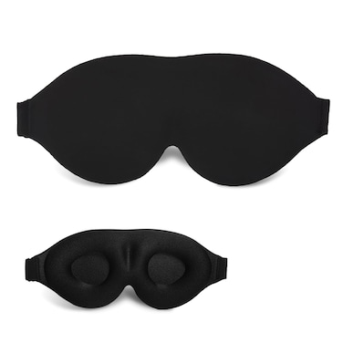 3D Sleep Mask, 100% Blackout 3D Contoured Sleep Eye Mask, Comfortable &amp; Super Soft Sleeping Mask with Adjustable Straps for Women, Men, Sleeping Travel Yoga Naps