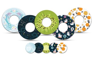 Multifarious - Adhesive Patch for Libre 2 Sensor, Watertight, Freestyle Libre Transmitter, Peel Resistant, Hypoallergenic, Freestyle Libre 2 Sensor Cartoons Pack of 5(Freestyle Libre)