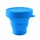Menstrual Cup Sterilizer Cleaner, LUCKY CLOVER Collapsible Silicone Cup Foldable Sterilizing Cup for Menstrual Cups and Storing Your Diva Cup - Foldable for Travel(Blue)