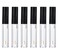 6PCS 0.06oz Empty Upscale Plastic Eyeliner Vials Tube Bottle Refillable Eyelash Growth Liquid Container Clear Mascara Bottle with Wand Applicators and Black Cap for Eyelash Eyebrow Growth Castor Oil