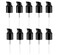 10PCS 415/20mm Black Plastic Replacement Dispensers Pump Top Head with Rotate Lock and Cover for Foundation Essential Oil Lotion Bottles