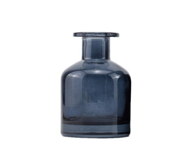 QUUPY 1Pcs 150ml/5oz Empty Glass Diffuser Bottle Aromatherapy Jar Container Fragrance Accessories Use with Essential Oils Replacement Diffusers Reed Sticks DIY Crafts Decor Blue