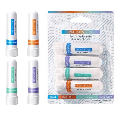 Nasal Stick, Portable Nasal Stick for Daily Refreshing, Pure and Natural Ingredients (4 Packs/1 PC)
