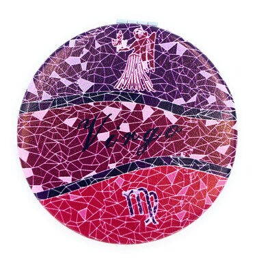 Virgo Mirror Pocket Mirror for Virgo Makeup Travel Mirror Compact Virgo Gifts for Women Pocket Token Zodiac Sign