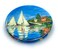 Small Compact Mirror for Men Small Bag Mirror Lightweight Portable Mirror Hand Mirror Claude Monet Sea Argenteuil Birthday Gift for Friend