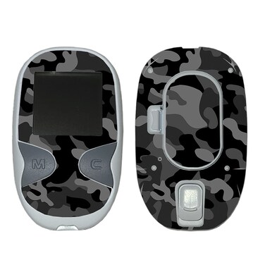 MightySkins Skin Compatible with Care Touch Glucose Meter - Black Camo   Protective, Durable, and Unique Vinyl Decal wrap Cover   Easy to Apply and Change Styles   Made in The USA