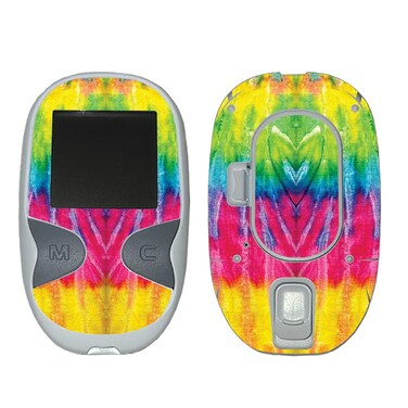 MightySkins Skin Compatible with Care Touch Glucose Meter - Tie Dye 2   Protective, Durable, and Unique Vinyl Decal wrap Cover   Easy to Apply and Change Styles   Made in The USA