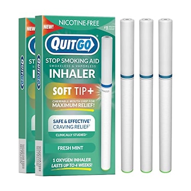 Soft-Tip Smokeless Vapor-Less Inhaler   100% Natural, Nicotine-Free Inhaler for Oral Support Habit Replacement When You Want to Quit Smoking (3 Pack, Fresh Mint)
