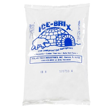 Ice-Brix Leakproof Cold Packs, 6" x 4" x 3/4", Reusable and Food Safe (Case of 36)