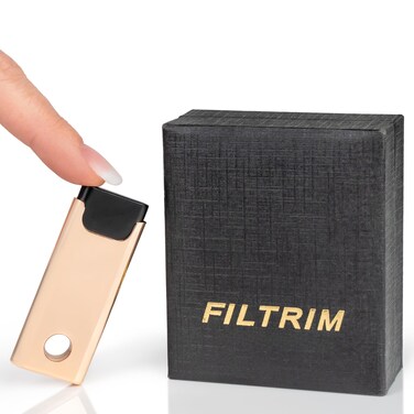Stop Smoking Aid That Works, Quit Smoking in Just 8 Weeks, Compact Advanced Smoking Cessation Product &amp; Quit Smoking Tool by Filtrim, Gold Finish (2.5 x 1.2 x 0.3 Inches)