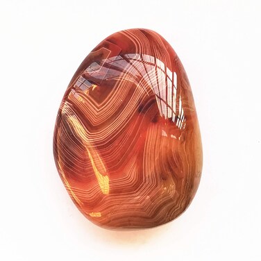 Natural Banded Agate Irregular Polished Crystals and Healing Stones, Shape Palm Crystal Healing Gemstone