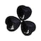 3 Pcs Natural Black Obsidian Pocket Palm Thumb Healing Crystal Heart Love Worry Stones,1 inches Reiki Balancing Crystal and Healing Stones