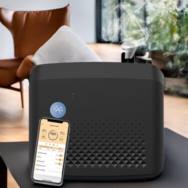 Scent Diffuser Bluetooth - 5,500 Sq.FT Scent Air Machine for Home, Hotels &amp; Commercial Use, HVAC Nebulizing Diffuser - Large Room, Waterless Scent Machine with Lasting-Long Scent - 800ML Bottle