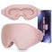 Sleep Mask 100% Light Blocking Eye Mask for Sleeping 3D Memory Foam Eye Covers with Adjustable Strap Night Blindfold for Women Pink