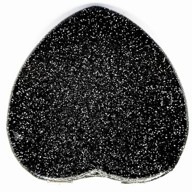 Cute Heart Shaped Compact Mirror for Purse,Black Travel Mirror with Glitter,Leather Small Pocket Mirror,Portable 2 x 1x Magnification Folding Makeup Mirror,Cosmetic Mirror for Gift