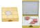 Set of 2 Square-Shaped Pocket Purse Pill Box &amp; Organizer (Gold &amp; Silver Grid)