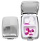 Set of 2 Etched Rectangular Pocket Purse Pill Box &amp; Organizer with Dual Compartments (Four Square - Engravable)