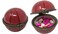 Set of 2 Ceramic Ball-Shaped Compact Pill Box &amp; Organizer (Basketball)