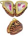 Set of 2 Ceramic Purse-Shaped Compact Pill Box &amp; Organizer (Tiger)