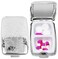 Set of 2 Etched Rectangular Pocket Purse Pill Box &amp; Organizer with Dual Compartments (Rings)