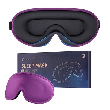Sleep Eye Mask for Women Men: Soft Foam Comfortable Sleeping Mask, Eye Cover Blindfold at Night Block Out Light for Travel Yoga Nap, Violet