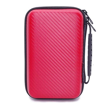 Hard Shell Diabetic Supplies Organizer Insulin Travel Carrying Case Bag for Lancets, Blood Sugar Test Strips, Lancing Device, Pen Needles, Glucose Meter, Medication, Pills, Alcohol Wipes Swabs (Red)