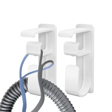2PCS CPAP Hose Holder - CPAP Mask Hook with Anti-Unhook Feature Hose Organizer Use CPAP Supplies and CPAP Machine to Help You Sleep Better with 4 Picture Hanging Strips