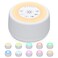 Sleepbox Sound White Noise Machine with 25 Soothing Sounds and 10 Colors Warm Night Light 4 Brightness Levels 32 Volume Levels 5 Timer and Memory Function for Baby Kids Adults Seniors Sleeping (White)
