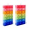 7 Days Pill Holder Organizer Tablet Box Weekly Medication Case Daily AM Morning Noon PM Night Container Compartments Detachable Dispenser (Mix of 2)