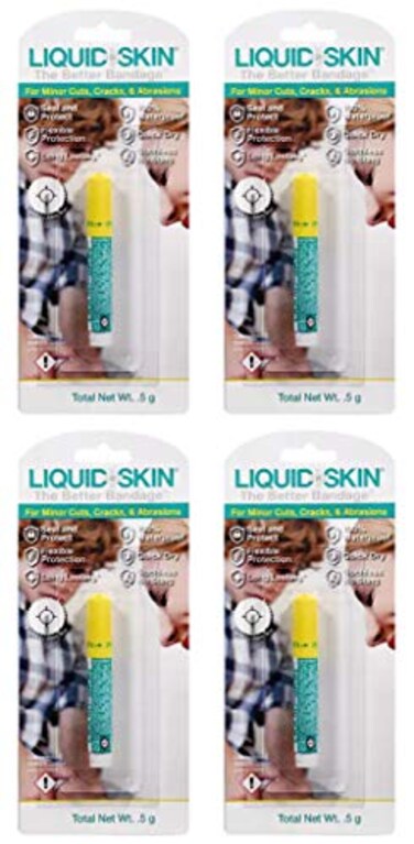 Liquid Skin The Better Bandage; Waterproof, Quick Dry, Seal &amp; Protect, 4-Count