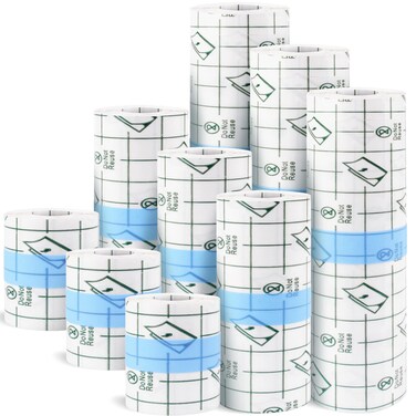 9 Rolls Waterproof Bandages, 3 Sizes Transparent Film Dressing, Clear Adhesive Bandages, Shower Shield Dressing Tape for Shower Tattoos(3 Sizes)