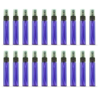 20 Pack Set 10ML Protable Refill Bulk Atomizer Spray Travel Perfume Bottle Hydrating Empty Bottle (Purple)