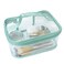 Toiletry Bag Makeup Cosmetic Clear Bag Portable Waterproof Transparent Travel Large Storage Green