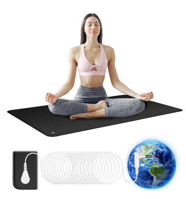 NIULAFR Grounding Mat for Sleeping, Black (11.6" x 39")