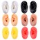 Soft Silicone Ear Model for Hearing aid 1:1 Human Ear Ear Model Simulation Display Props Teaching Tools Jewelry Display Earrings (On Pair White Color)