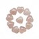 10 Pcs Natural Rose Quartz Mini Heart Love Healing Palm Crystal Energy Gemstones Chakra Reiki Balancing(0.6 Inchs)