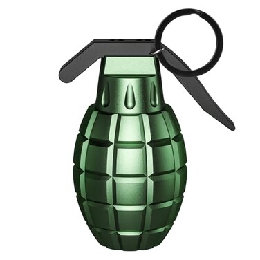 Portable Pill Case Tactical Keychain Pill Container Waterproof Durable Aluminum EDC Holder with Carabiner for Daily Use, Outdoor Activities - Green