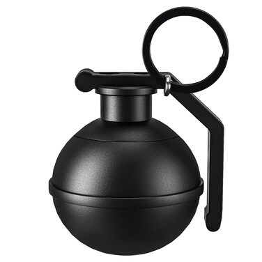 Tactical Small Pill Case, Metal Pill Holder with Keychain, Airtight Vitamin Container, Cool Mini Pill Organizer for Daily Medications, Supplements (Black)