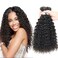 24 24 24 inch Kinky Curly Bundles Human Hair Brazilian Jerry Curl Hair Bundles Weave 12A Real Remy Hair 3 Bundles Virgin Hair Extensions Natural Color