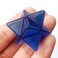 Dark Blue Cat's Eye Stone Merkaba Crystal Protection Sacred Meditation Energy Healing Chakra,1 Inchs Hexagonal Star Crystals and Healing Stone