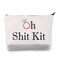 LEVLO Funny Bachelorette Kit Bags Bridal Shower Gift Oh Shit Kit Makeup Bag Wedding Party Cosmetic Bag Bridesmaid Makeup Pouch (Oh Shit Kit)