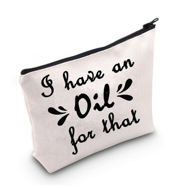 LEVLO Essential Oil Makeup Bags Aromatherapy Cosmetic Bag I Have An Oil For That Pouch Essential Oil Holder Case Travel Bag (Have An Oil)