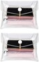 Jowxsx 2Pcs Transparent Mini PVC Makeup Bag Small Clear Plastic Cosmetic Organizer Bag Pouch with Snap Closure Cosmetic Bags Tools and Accessories for Vacation Travel, Bathroom Organizing(S)